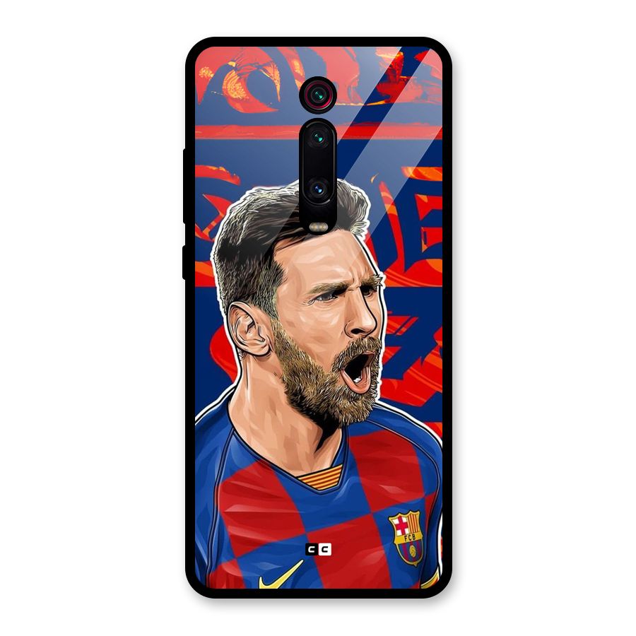 Roaring Soccer Star Glass Back Case for Redmi K20