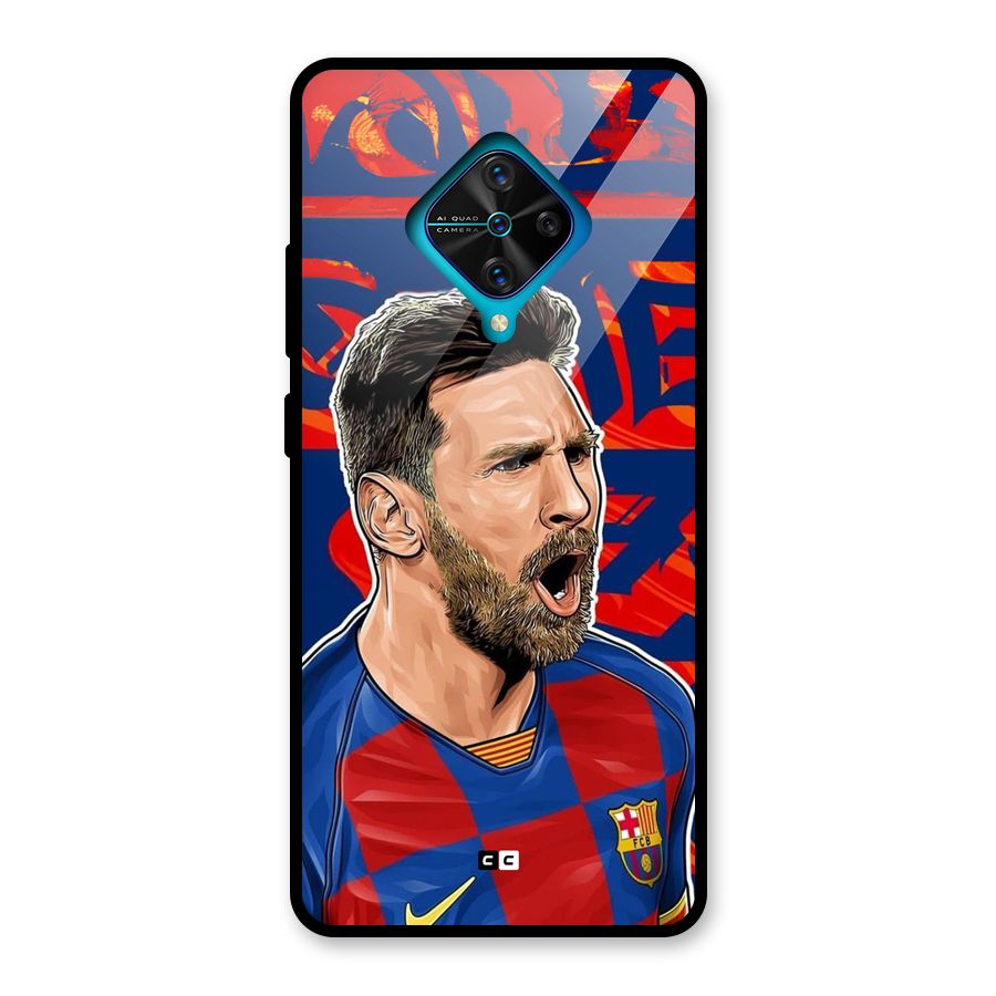 Roaring Soccer Star Glass Back Case for Vivo S1 Pro