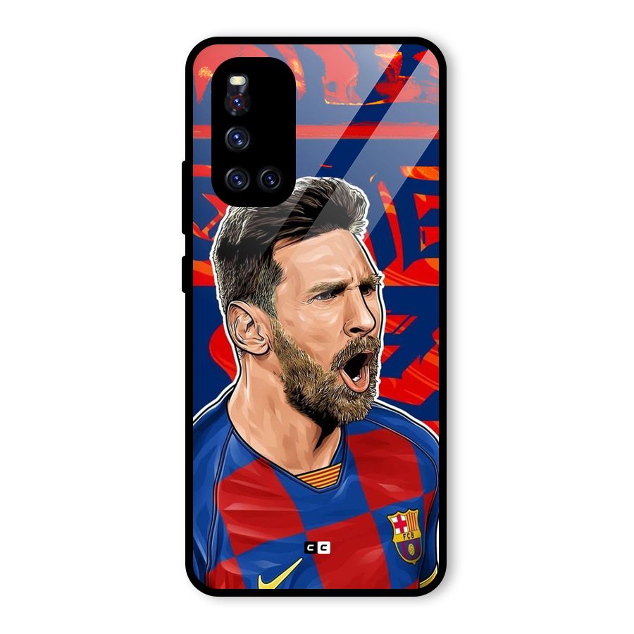 Roaring Soccer Star Glass Back Case for Vivo V19