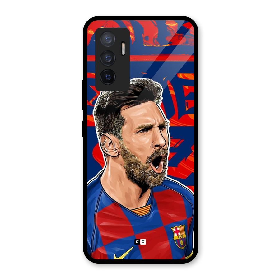 Roaring Soccer Star Glass Back Case for Vivo V23e