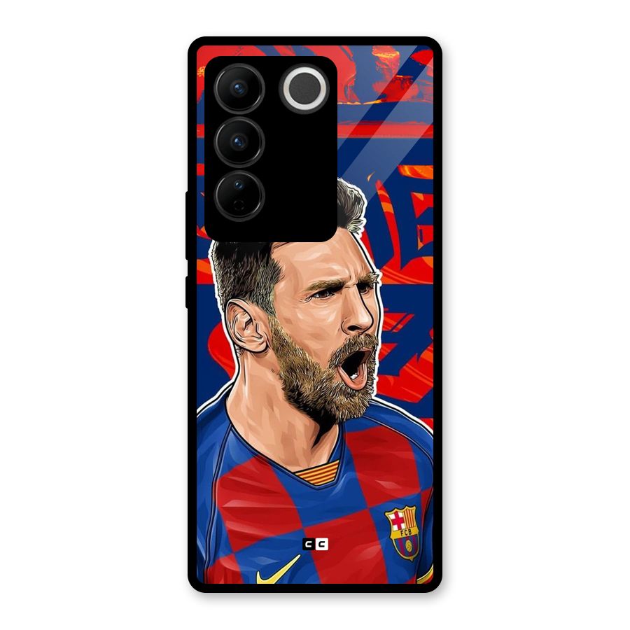 Roaring Soccer Star Glass Back Case for Vivo V27