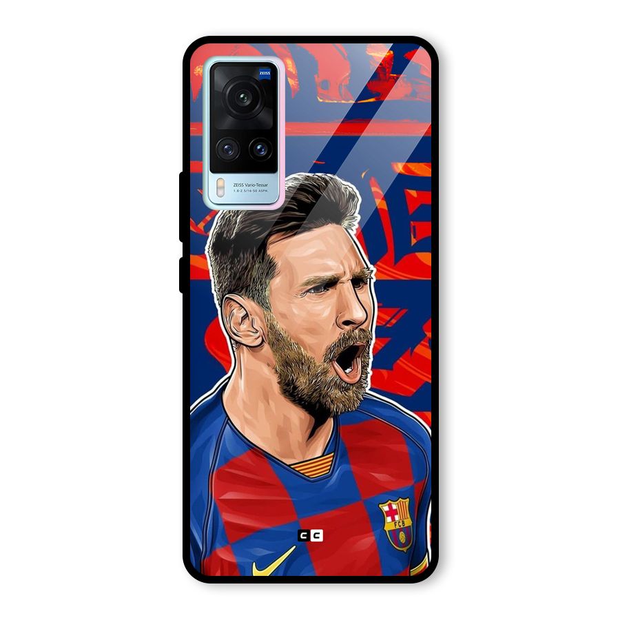 Roaring Soccer Star Glass Back Case for Vivo X60