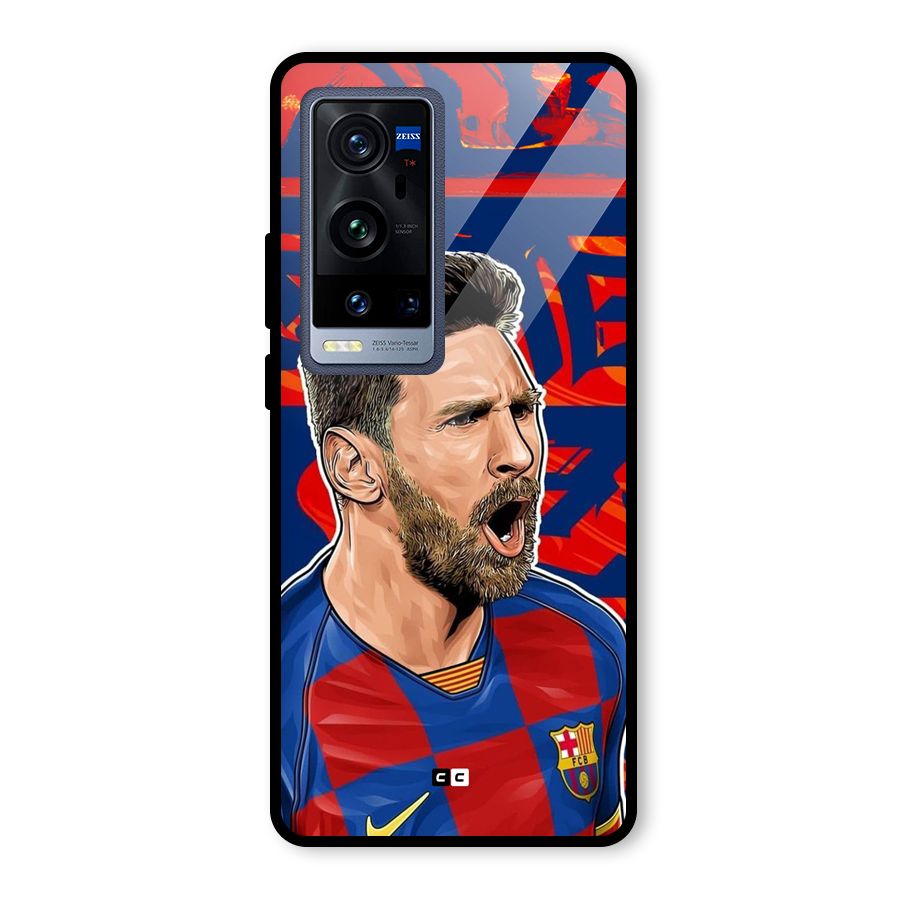 Roaring Soccer Star Glass Back Case for Vivo X60 Pro Plus