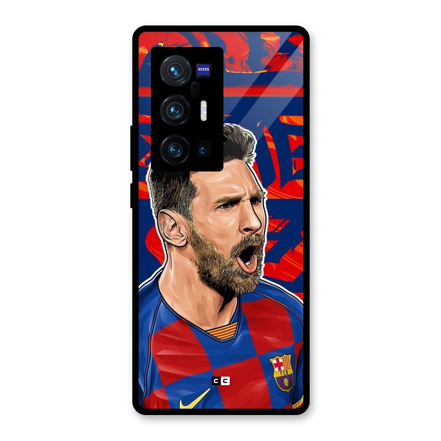 Roaring Soccer Star Glass Back Case for Vivo X70 Pro Plus