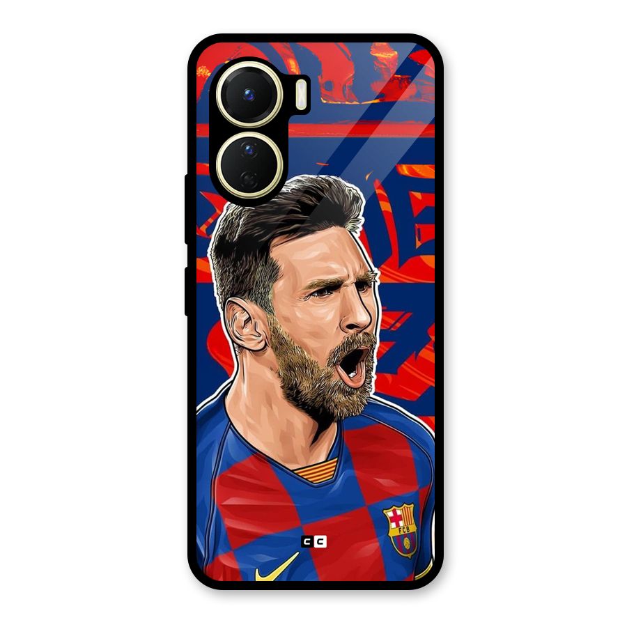 Roaring Soccer Star Glass Back Case for Vivo Y16