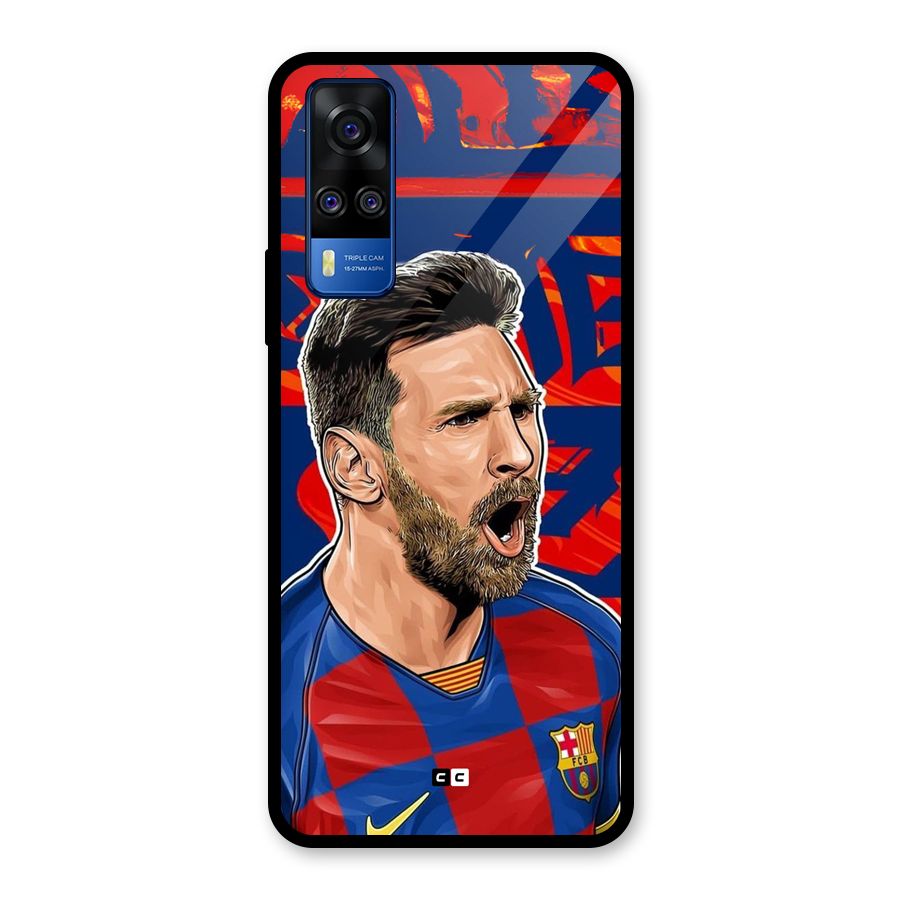 Roaring Soccer Star Glass Back Case for Vivo Y31