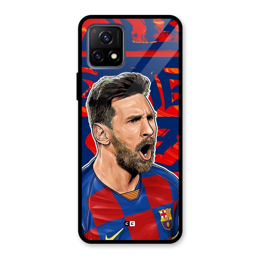 Roaring Soccer Star Glass Back Case for Vivo Y72 5G