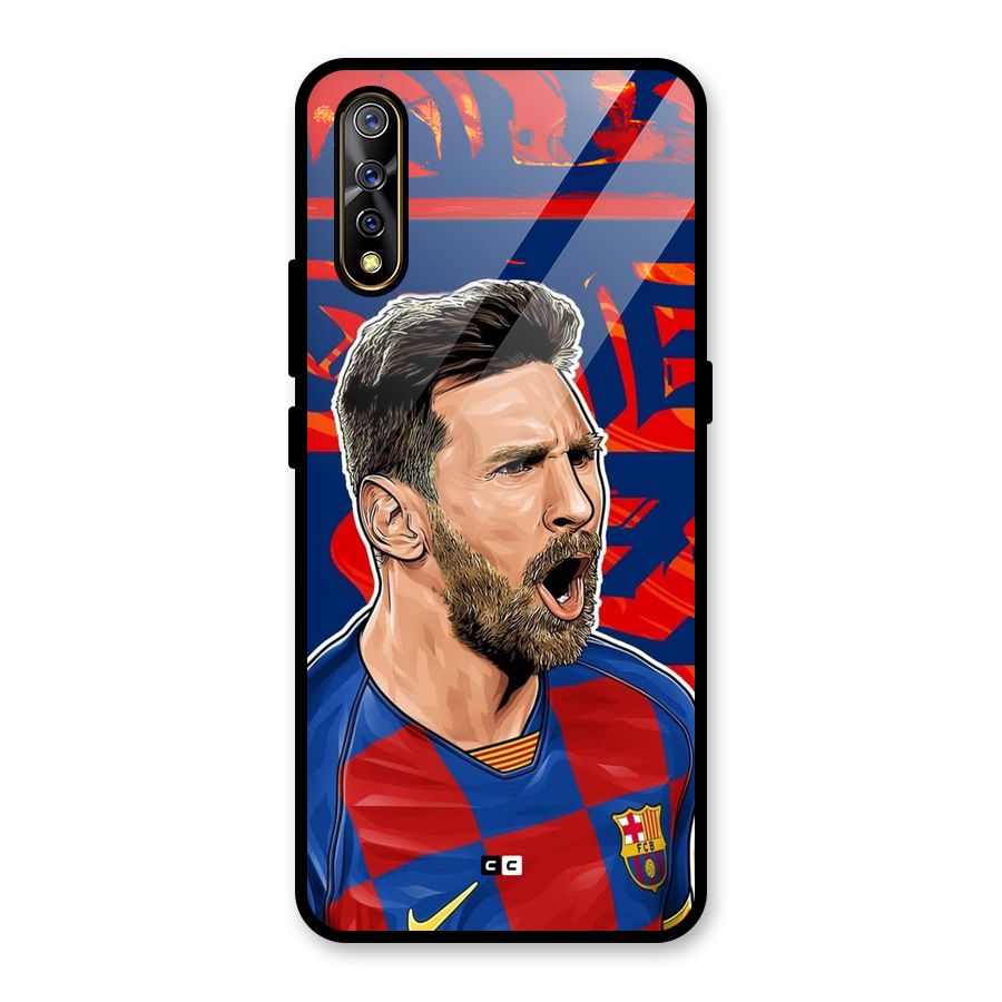 Roaring Soccer Star Glass Back Case for Vivo Z1x