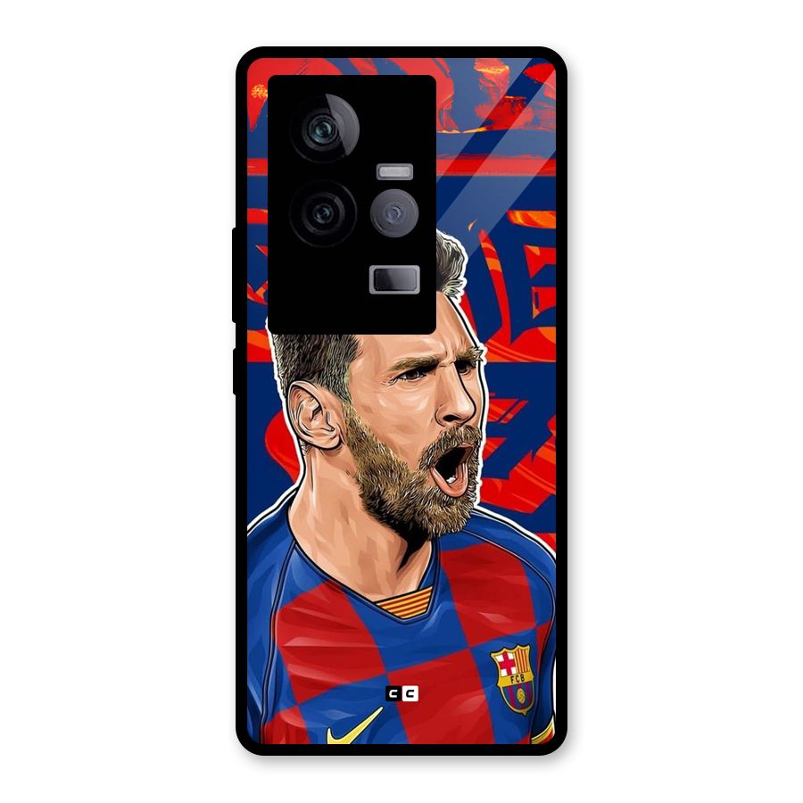 Roaring Soccer Star Glass Back Case for Vivo iQOO 11 5G