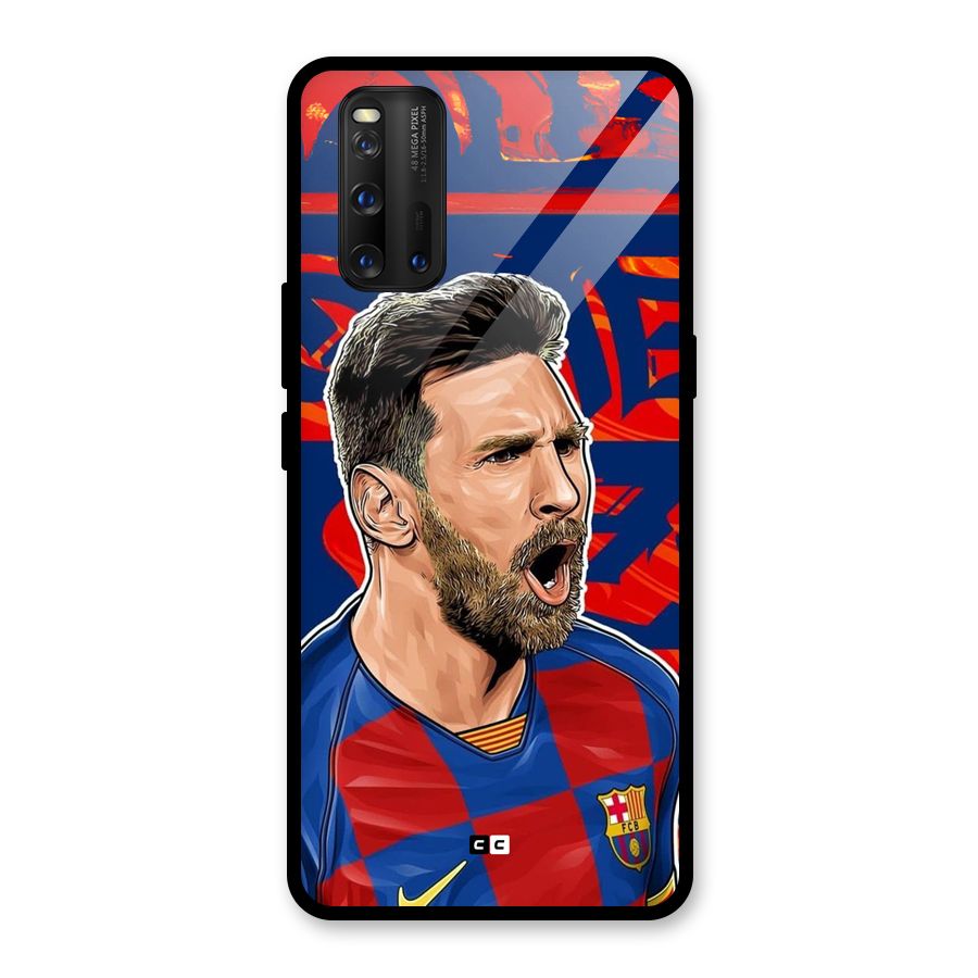 Roaring Soccer Star Glass Back Case for Vivo iQOO 3