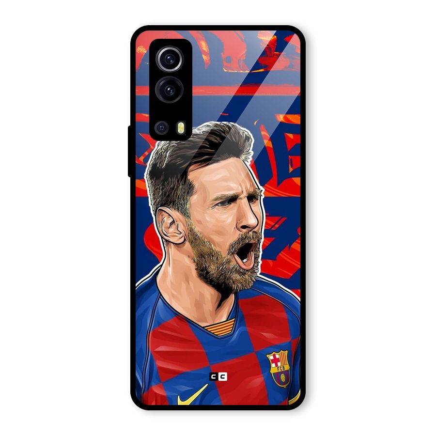 Roaring Soccer Star Glass Back Case for Vivo iQOO Z3
