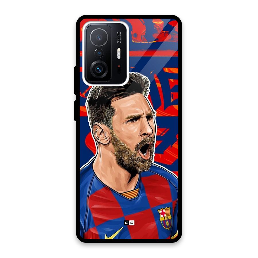 Roaring Soccer Star Glass Back Case for Xiaomi 11T Pro