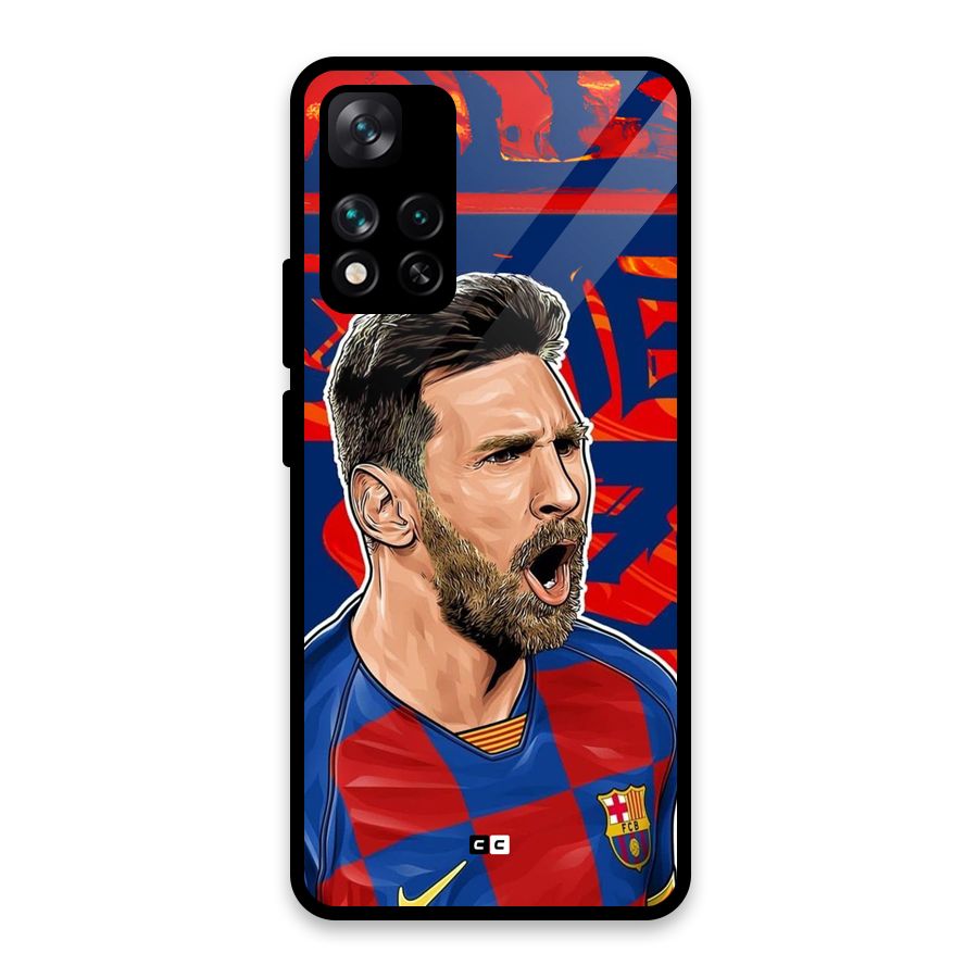 Roaring Soccer Star Glass Back Case for Xiaomi 11i HyperCharge 5G