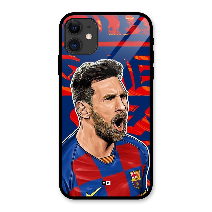 Roaring Soccer Star Glass Back Case for iPhone 11