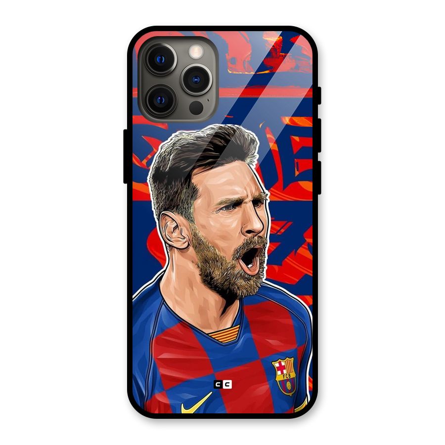 Roaring Soccer Star Glass Back Case for iPhone 12 Pro Max
