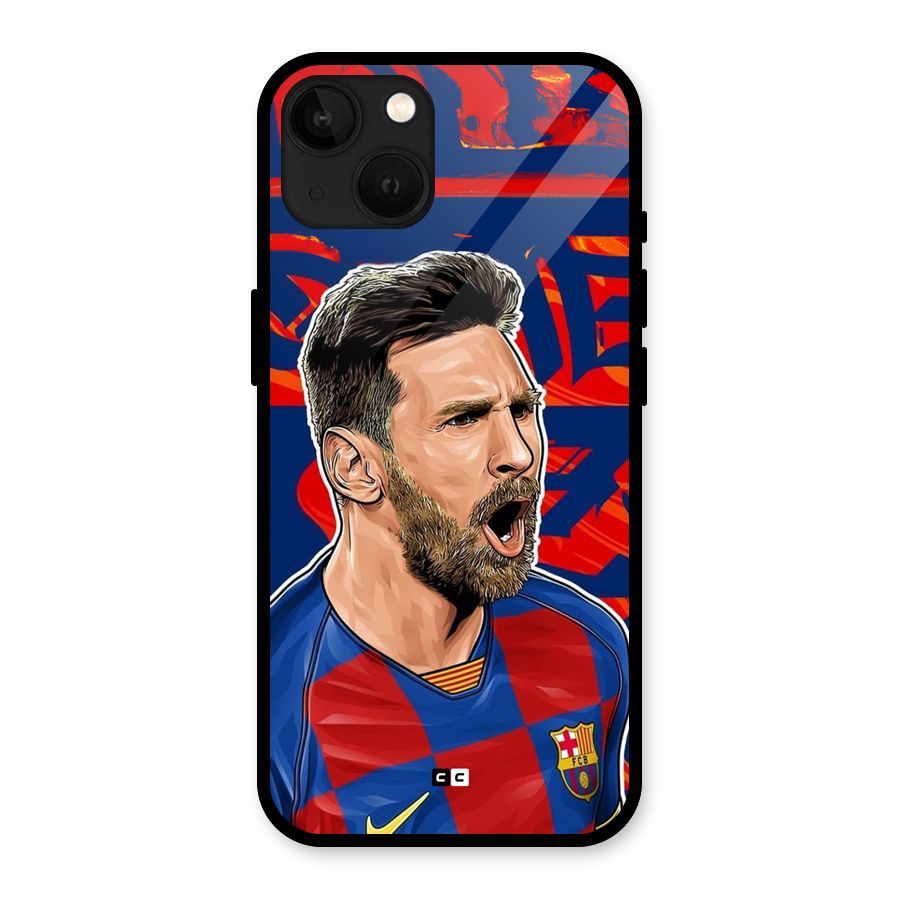 Roaring Soccer Star Glass Back Case for iPhone 13