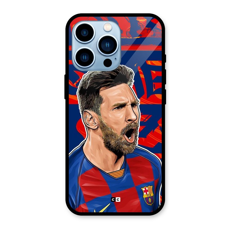 Roaring Soccer Star Glass Back Case for iPhone 13 Pro