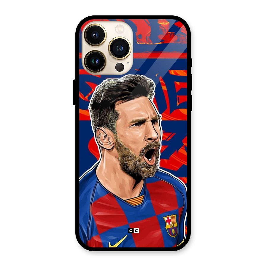 Roaring Soccer Star Glass Back Case for iPhone 13 Pro Max