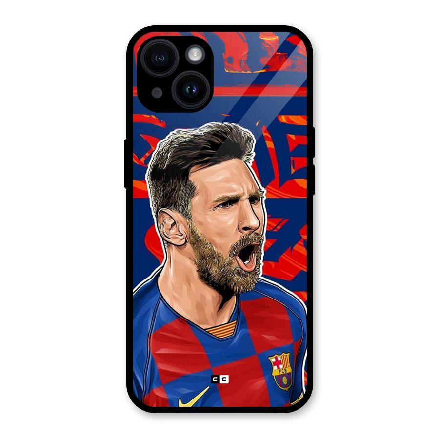 Roaring Soccer Star Glass Back Case for iPhone 14