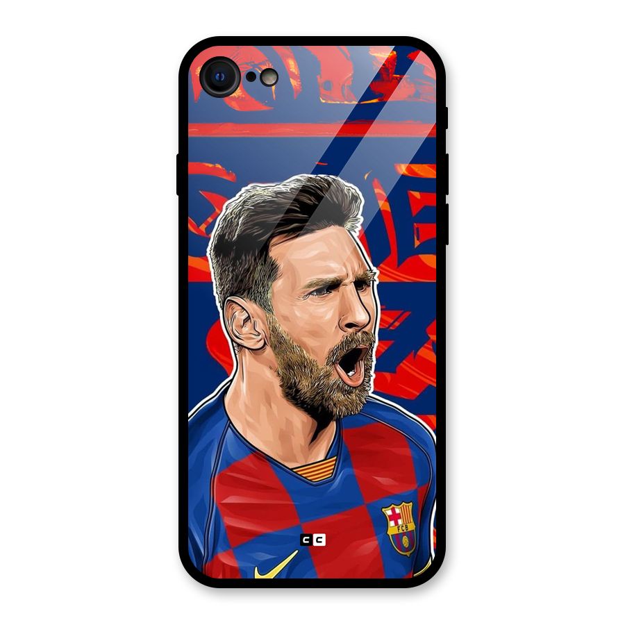 Roaring Soccer Star Glass Back Case for iPhone 8