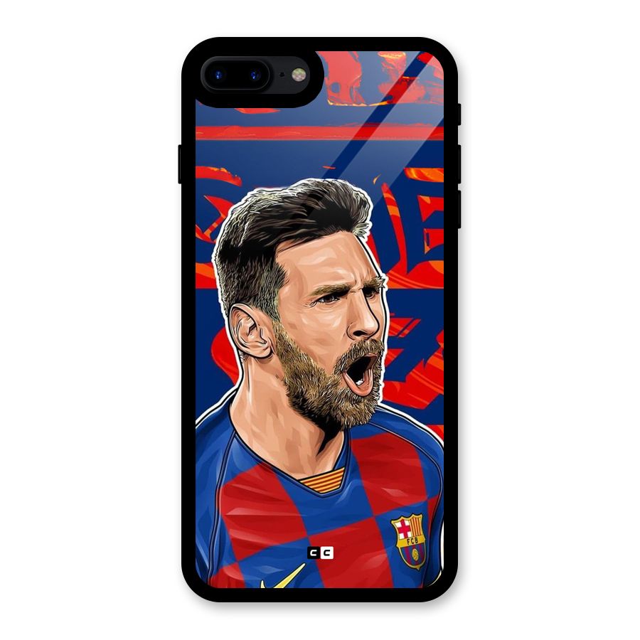 Roaring Soccer Star Glass Back Case for iPhone 8 Plus