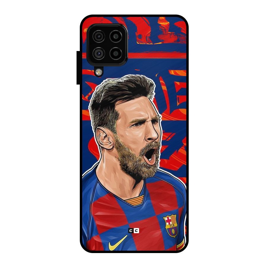 Roaring Soccer Star Metal Back Case for Galaxy A22 4G