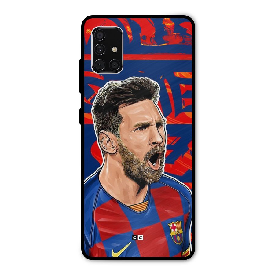 Roaring Soccer Star Metal Back Case for Galaxy A51