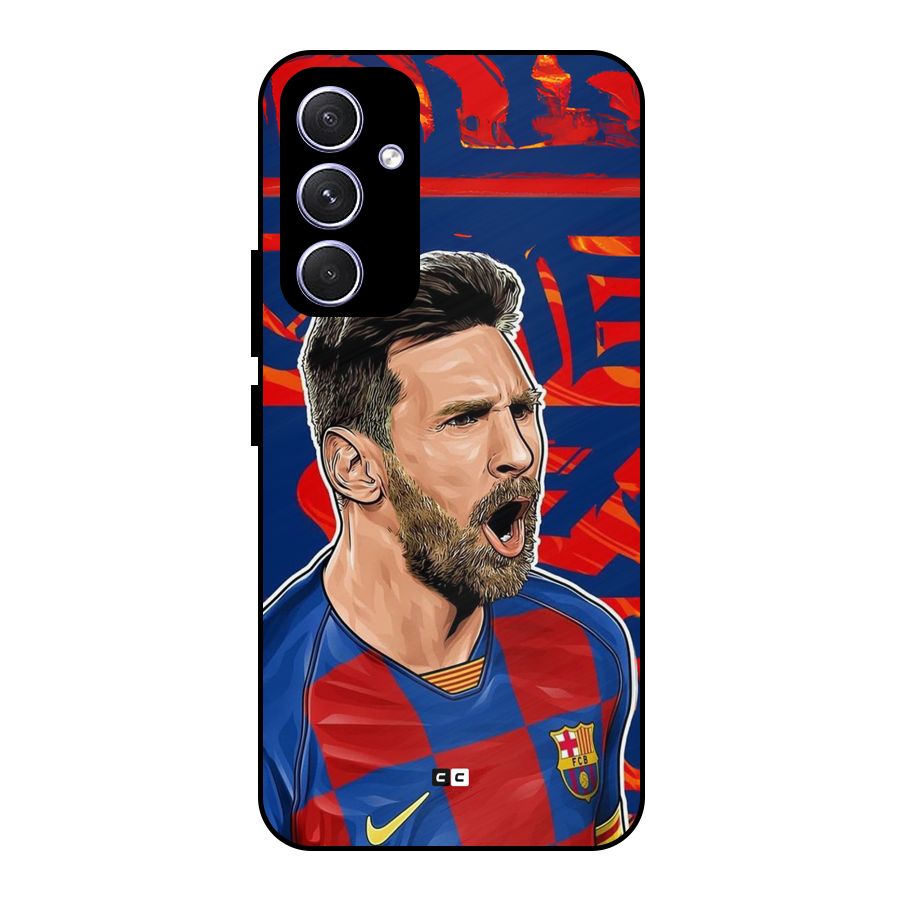 Roaring Soccer Star Metal Back Case for Galaxy A54