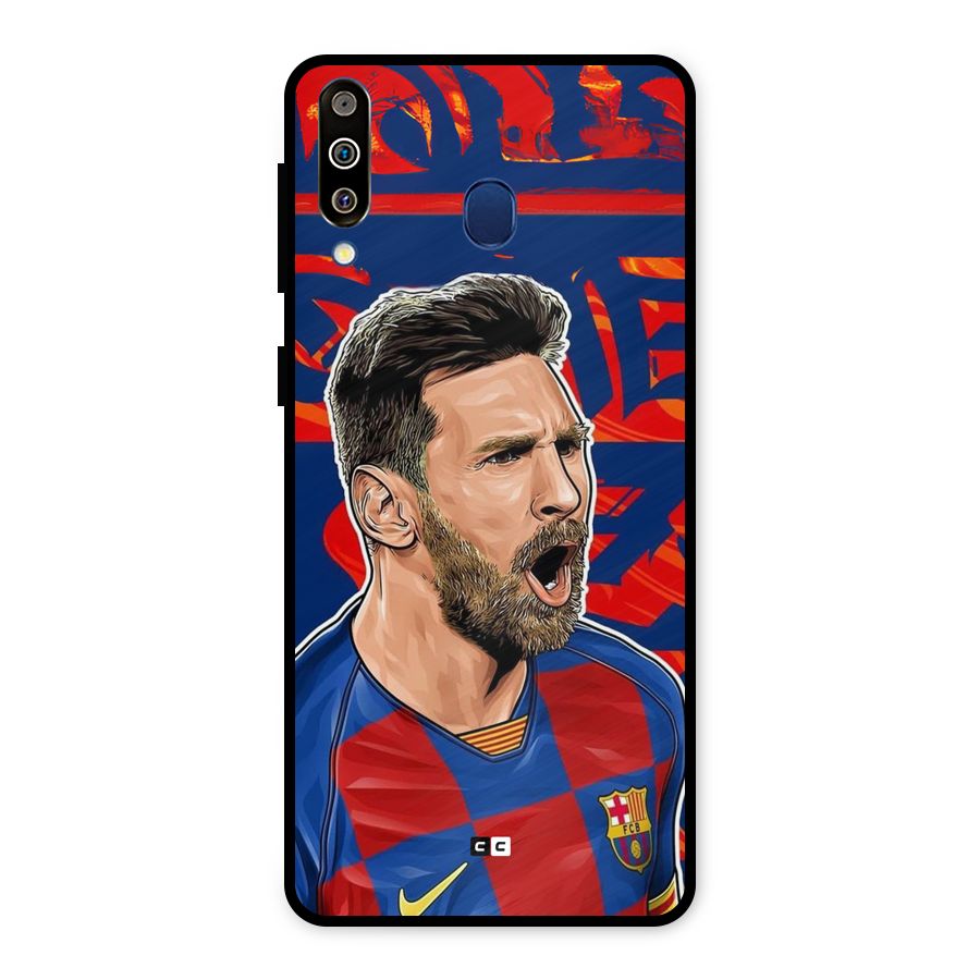 Roaring Soccer Star Metal Back Case for Galaxy M30