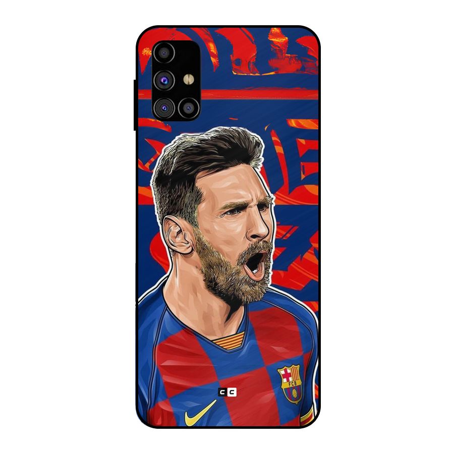 Roaring Soccer Star Metal Back Case for Galaxy M31s