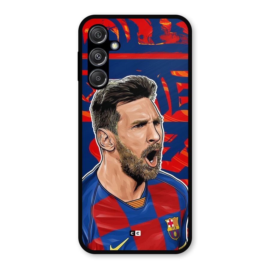 Roaring Soccer Star Metal Back Case for Galaxy M34 5G