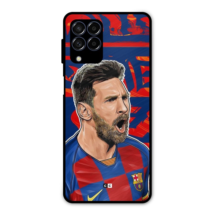 Roaring Soccer Star Metal Back Case for Galaxy M53 5G