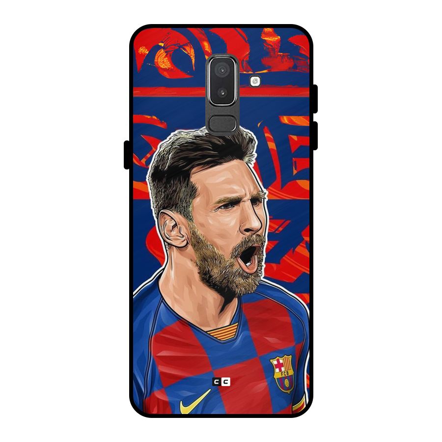 Roaring Soccer Star Metal Back Case for Galaxy On8 (2018)