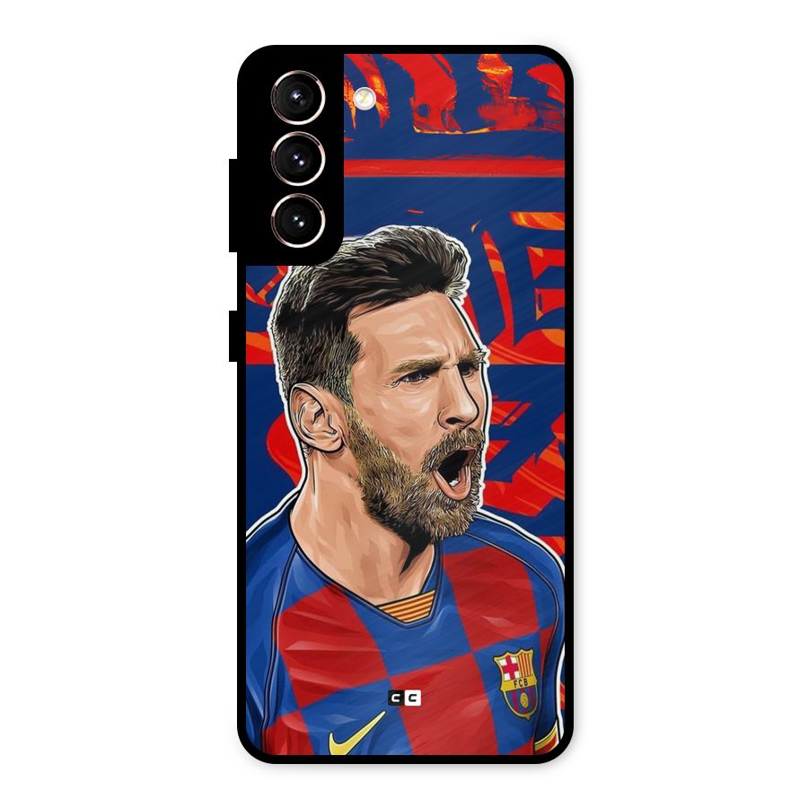 Roaring Soccer Star Metal Back Case for Galaxy S21 5G