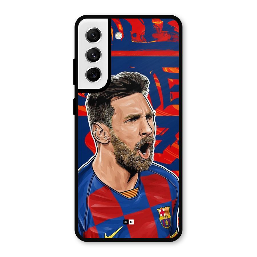 Roaring Soccer Star Metal Back Case for Galaxy S21 FE 5G