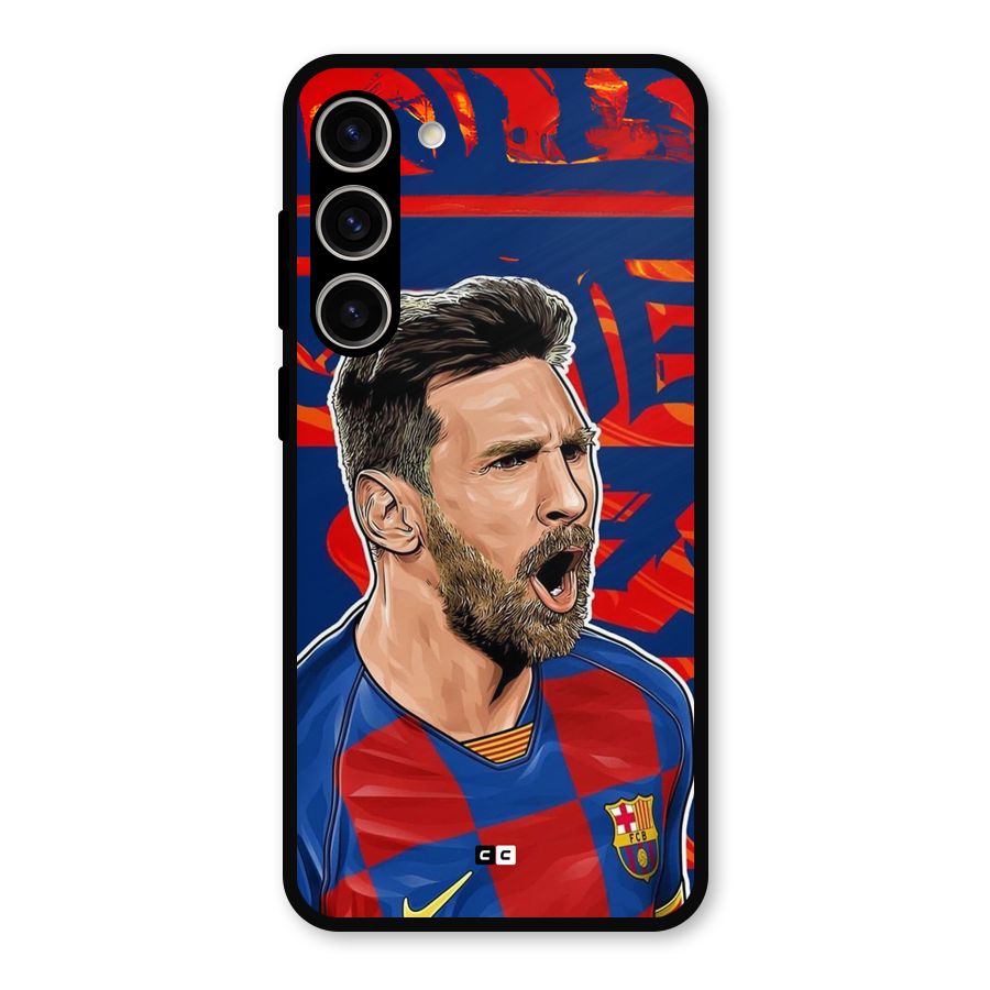 Roaring Soccer Star Metal Back Case for Galaxy S23 Plus
