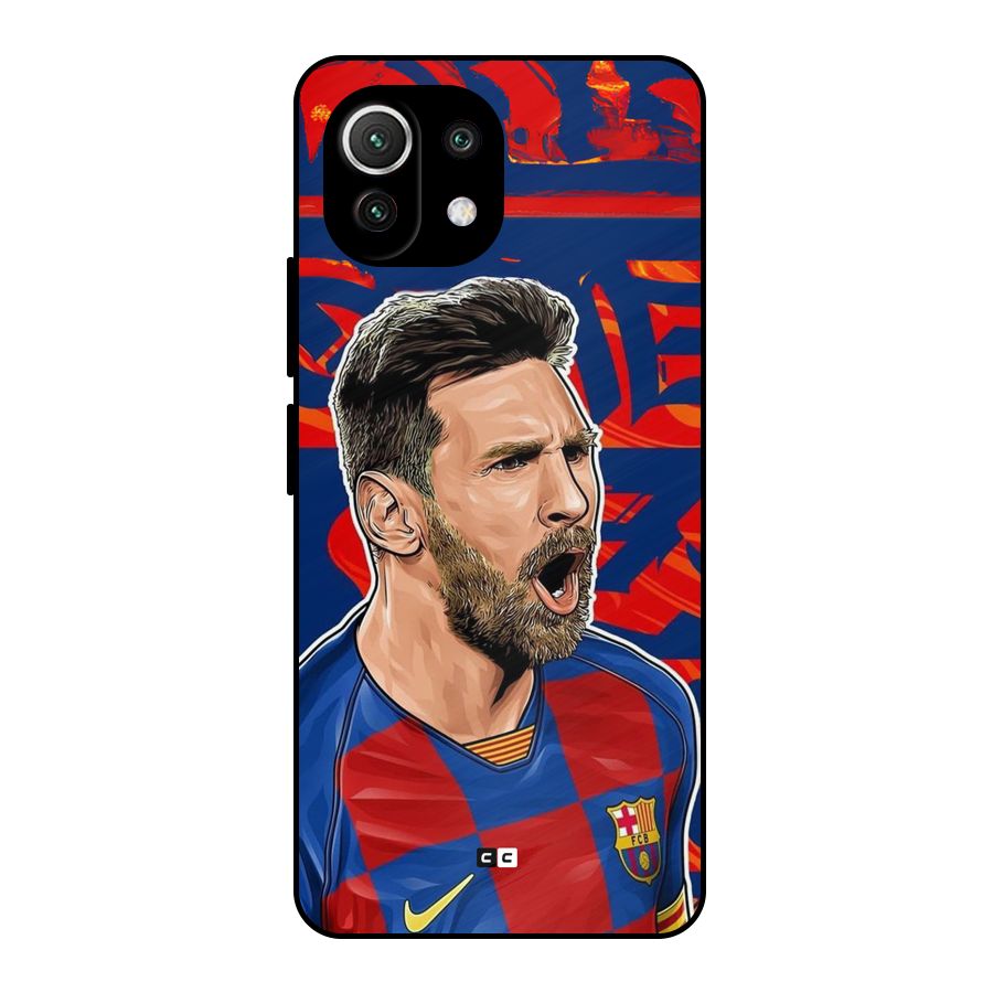 Roaring Soccer Star Metal Back Case for Mi 11 Lite NE 5G