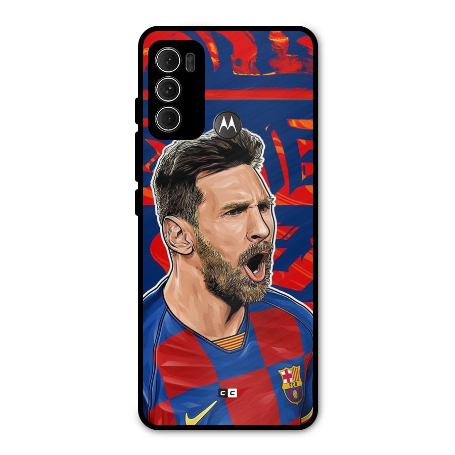 Roaring Soccer Star Metal Back Case for Moto G60