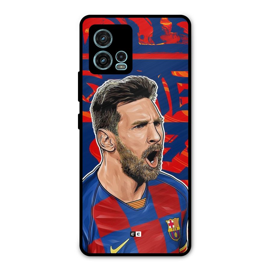 Roaring Soccer Star Metal Back Case for Moto G72