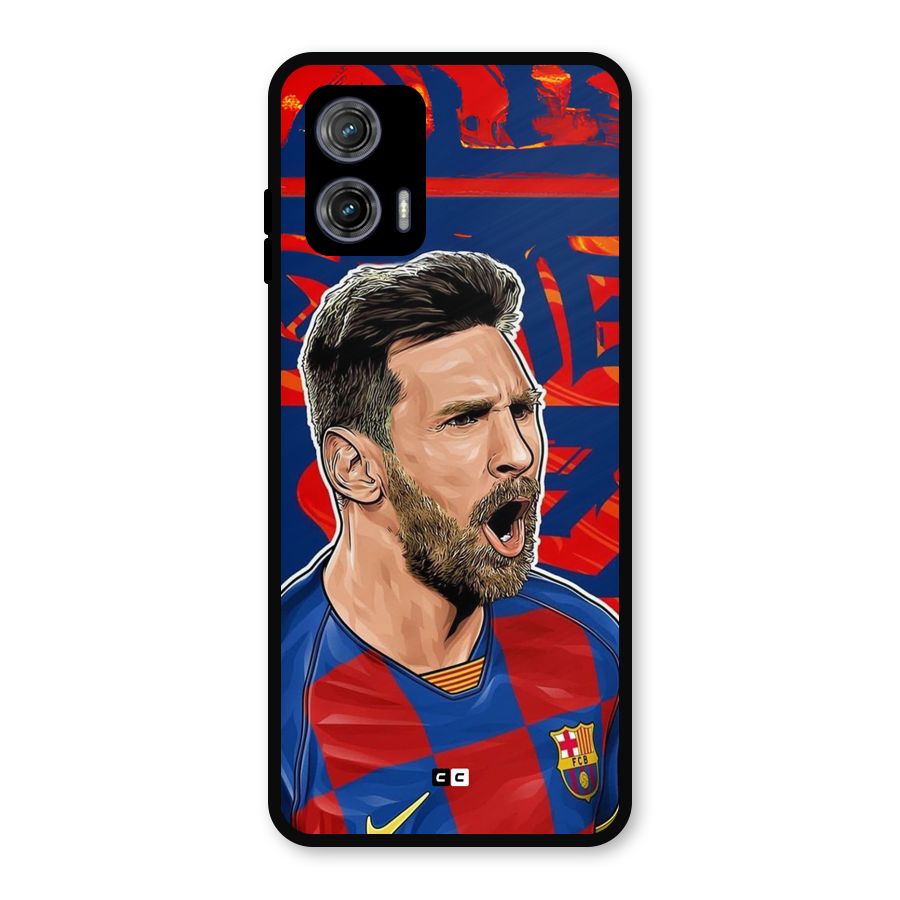 Roaring Soccer Star Metal Back Case for Moto G73