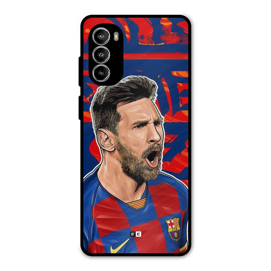 Roaring Soccer Star Metal Back Case for Moto G82