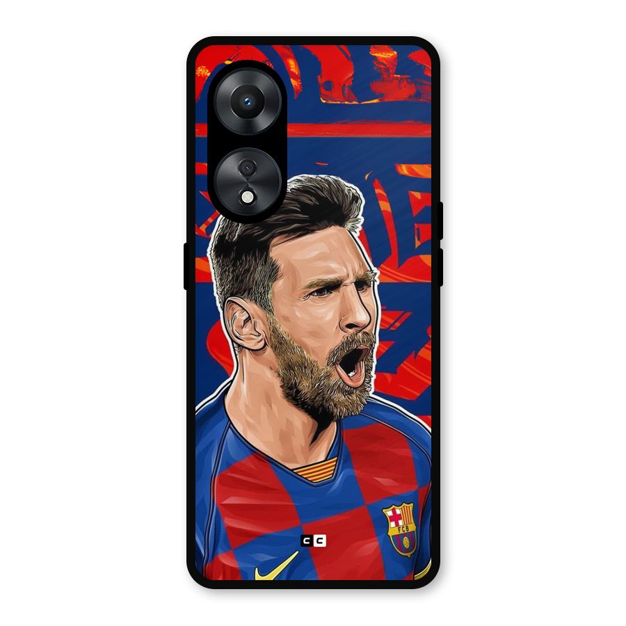 Roaring Soccer Star Metal Back Case for Oppo A78