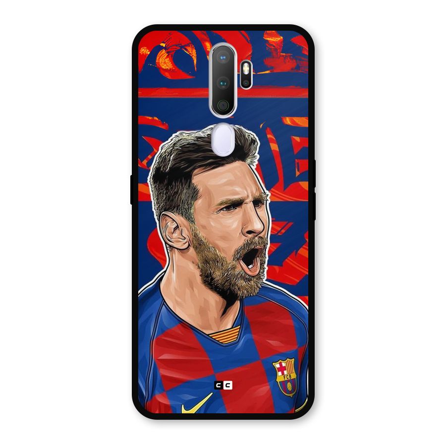Roaring Soccer Star Metal Back Case for Oppo A9 (2020)