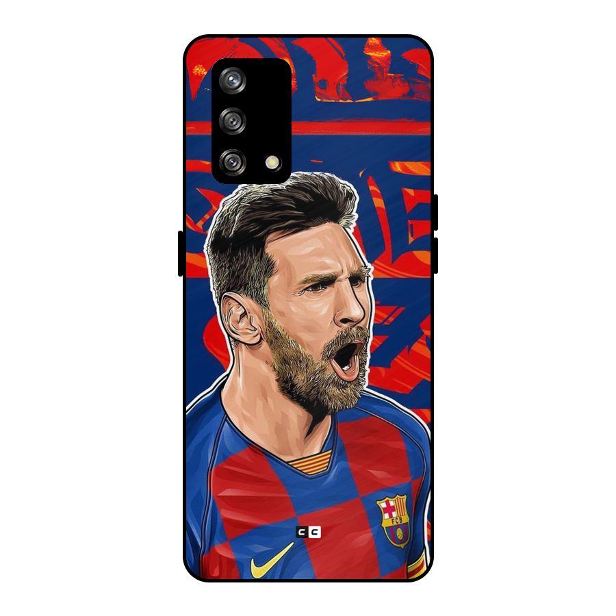 Roaring Soccer Star Metal Back Case for Oppo F19