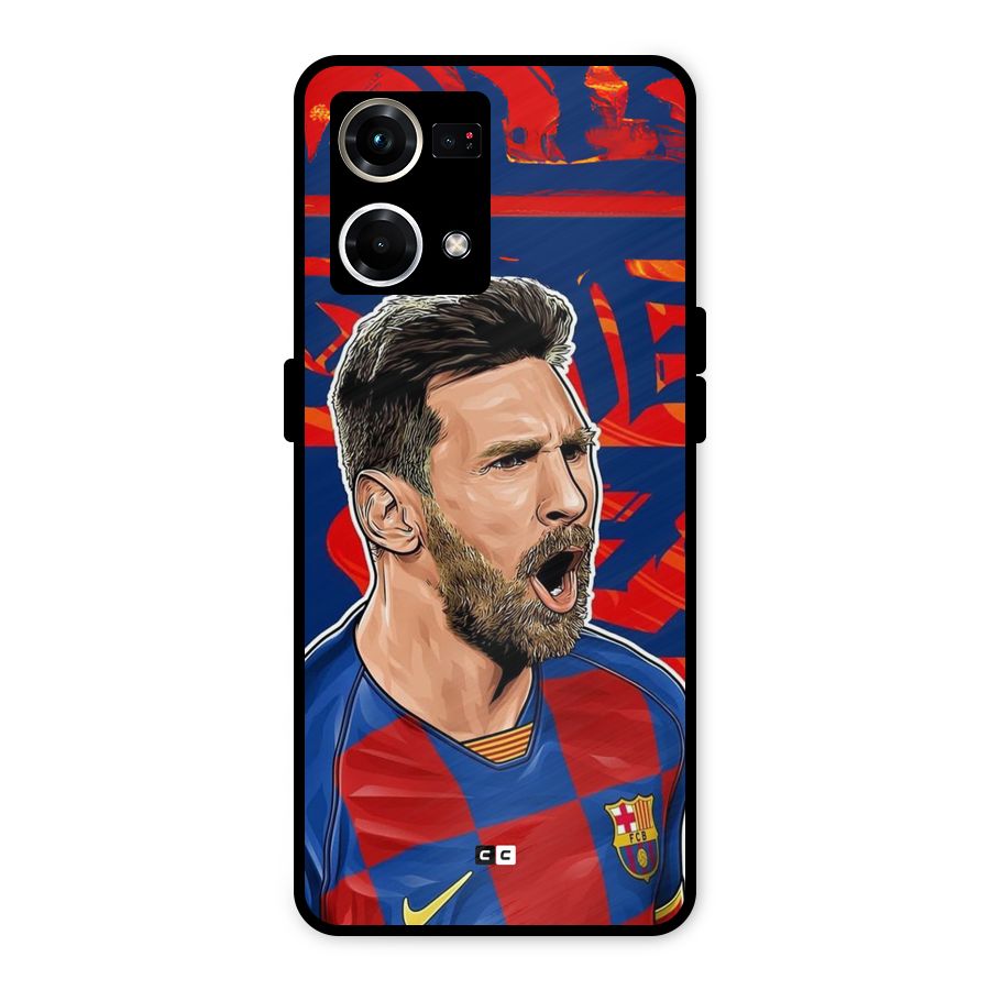 Roaring Soccer Star Metal Back Case for Oppo F21 Pro 4G