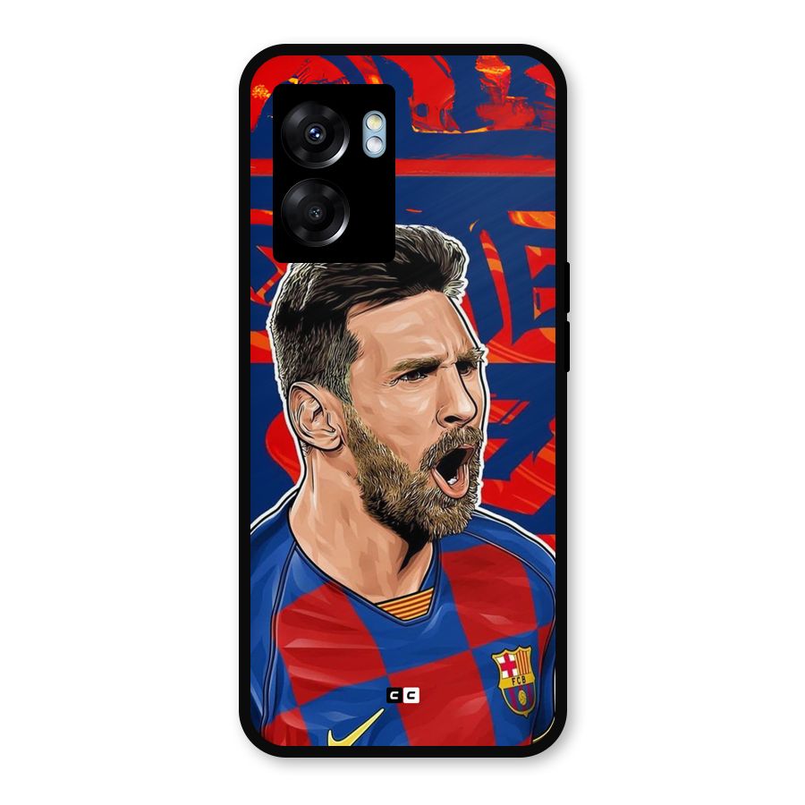 Roaring Soccer Star Metal Back Case for Oppo K10 (5G)