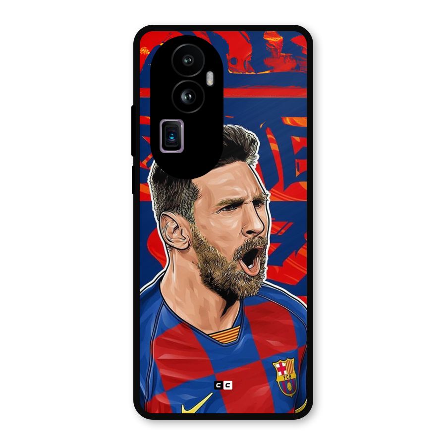 Roaring Soccer Star Metal Back Case for Oppo Reno10 Pro Plus