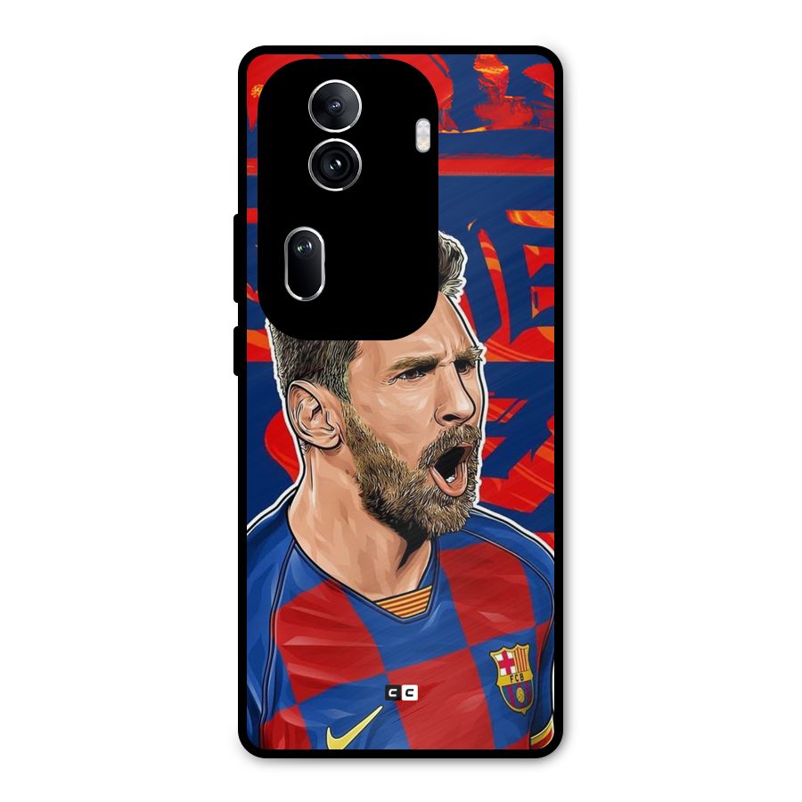 Roaring Soccer Star Metal Back Case for Oppo Reno11 Pro 5G