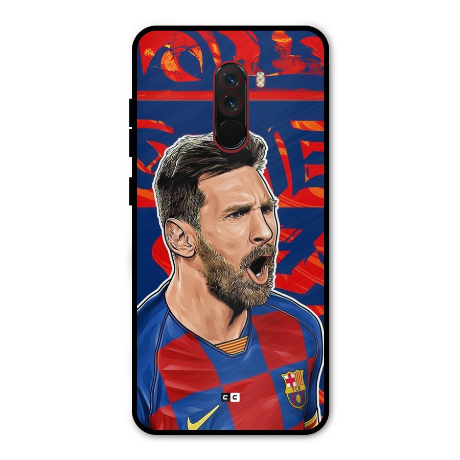 Roaring Soccer Star Metal Back Case for Poco F1