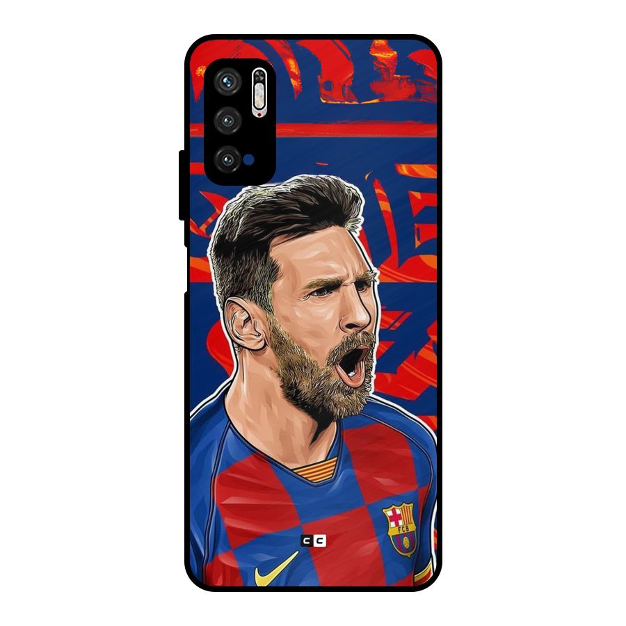 Roaring Soccer Star Metal Back Case for Poco M3 Pro 5G